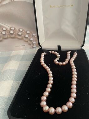 Purple Freshwater Pearl Necklace - Elegant Strand